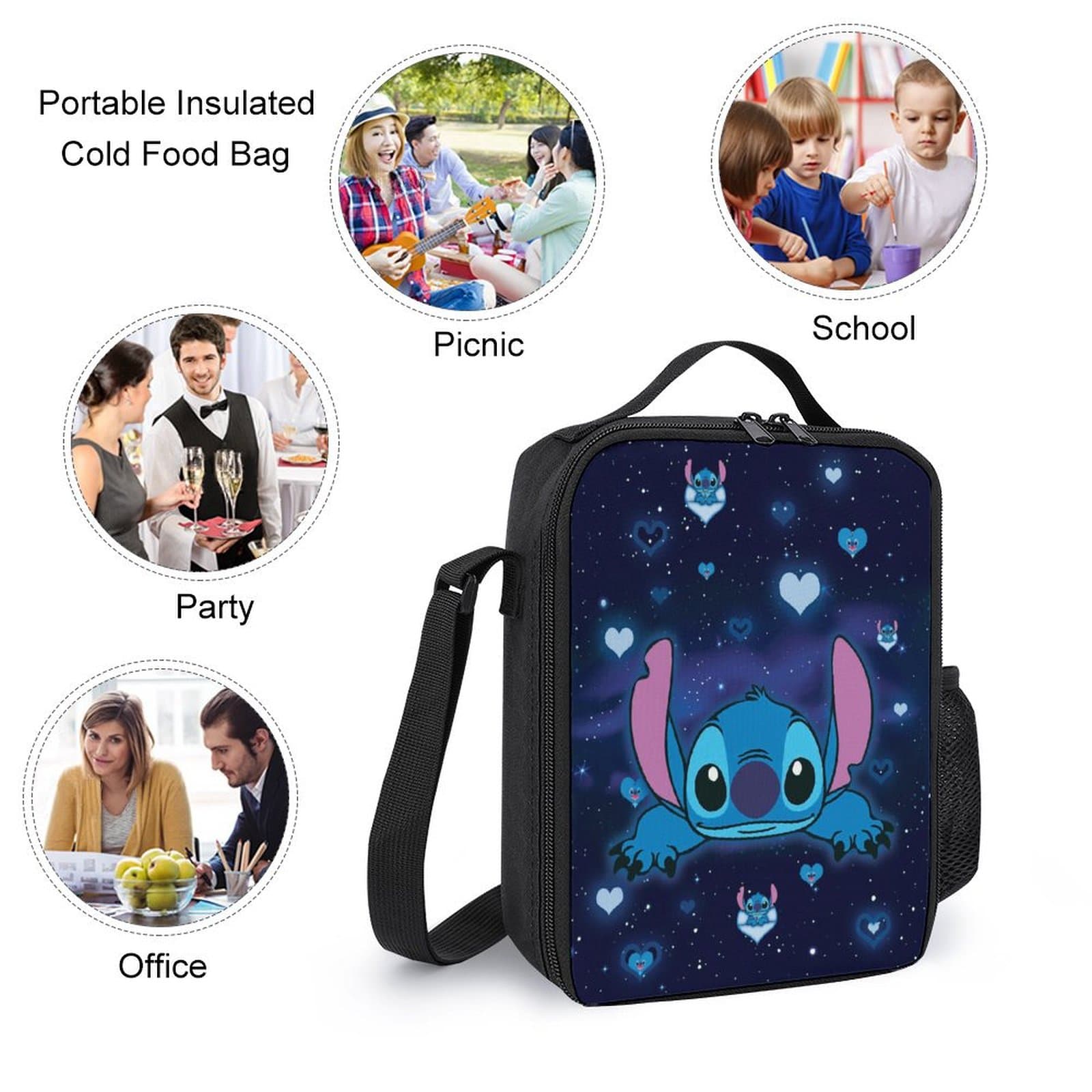 【5-Day Fast Delivery】Stitch Backpack Set - Disney 16" Shoulder Bag, Insulated Lunch Tote, Multifunctional Pencil Case BP0002