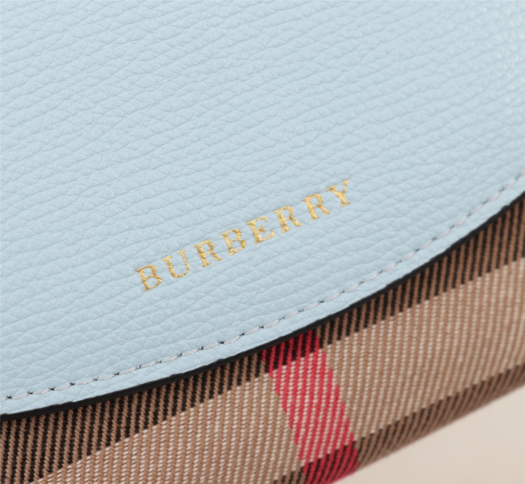 Burberry Leather Wallet Blue BB0004