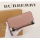 Burberry Leather Wallet Zipper Pink BB0009