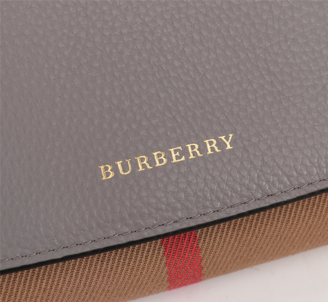 Burberry Leather Wallet Flap Grey BB0011