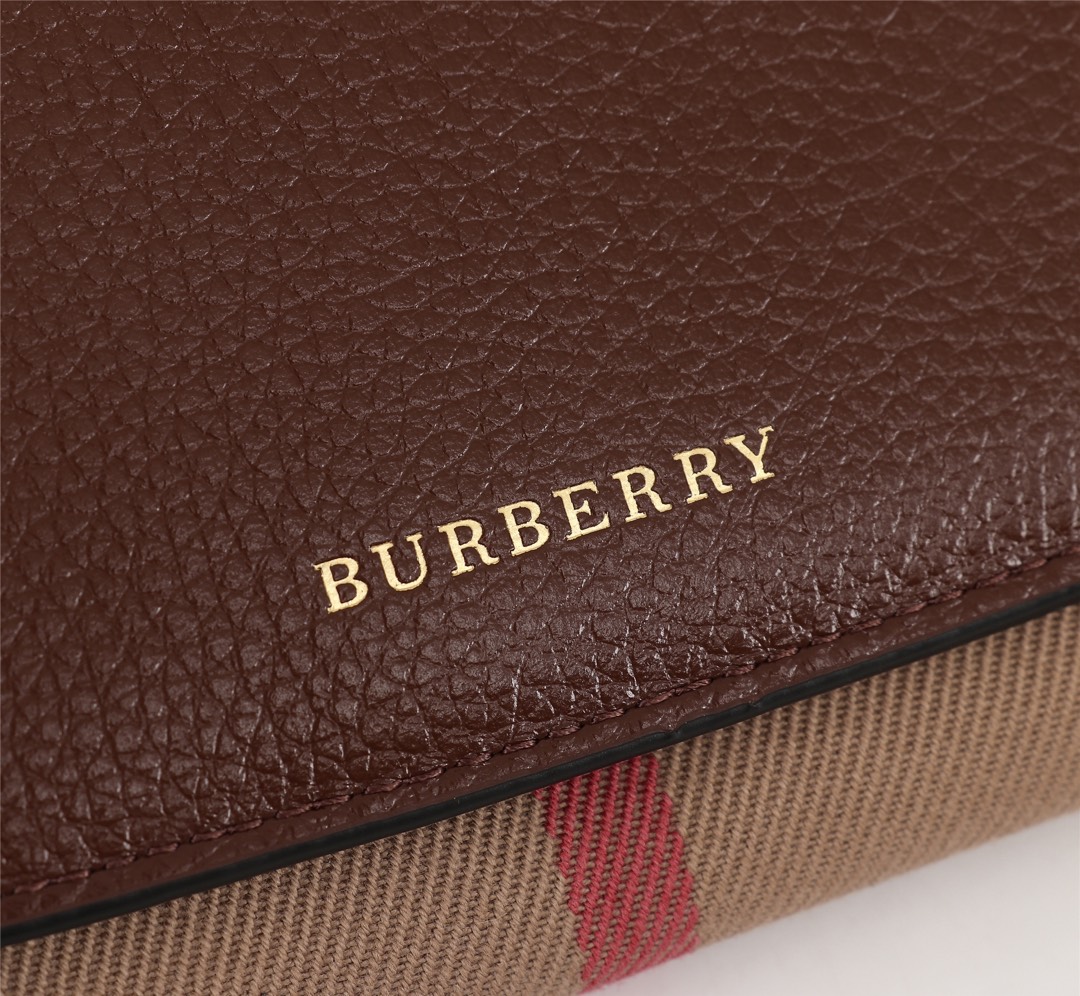 Burberry Leather Wallet Flap Brown BB0012