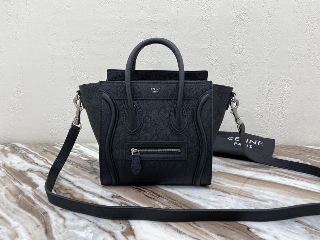 Celine Nano Luggage bag in drummed calfskin CE0001