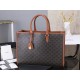 Celine horizontal cabas in Triomphe Canvas and calfskin CE0002