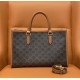 Celine mini horizontal cabas in Triomphe Canvas and calfskin CE0003