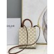 Celine Mini Vertical Cabas in Triomphe Canvas and calfskin with Celine print CE0007