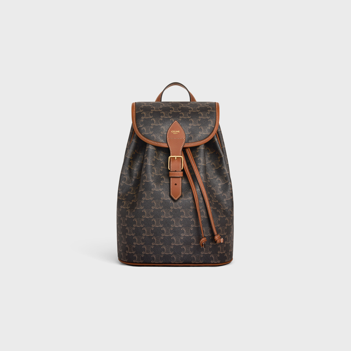 Celine MEDIUM BACKPACK FOLCO in Triomphe Canvas and calfskin CE0010