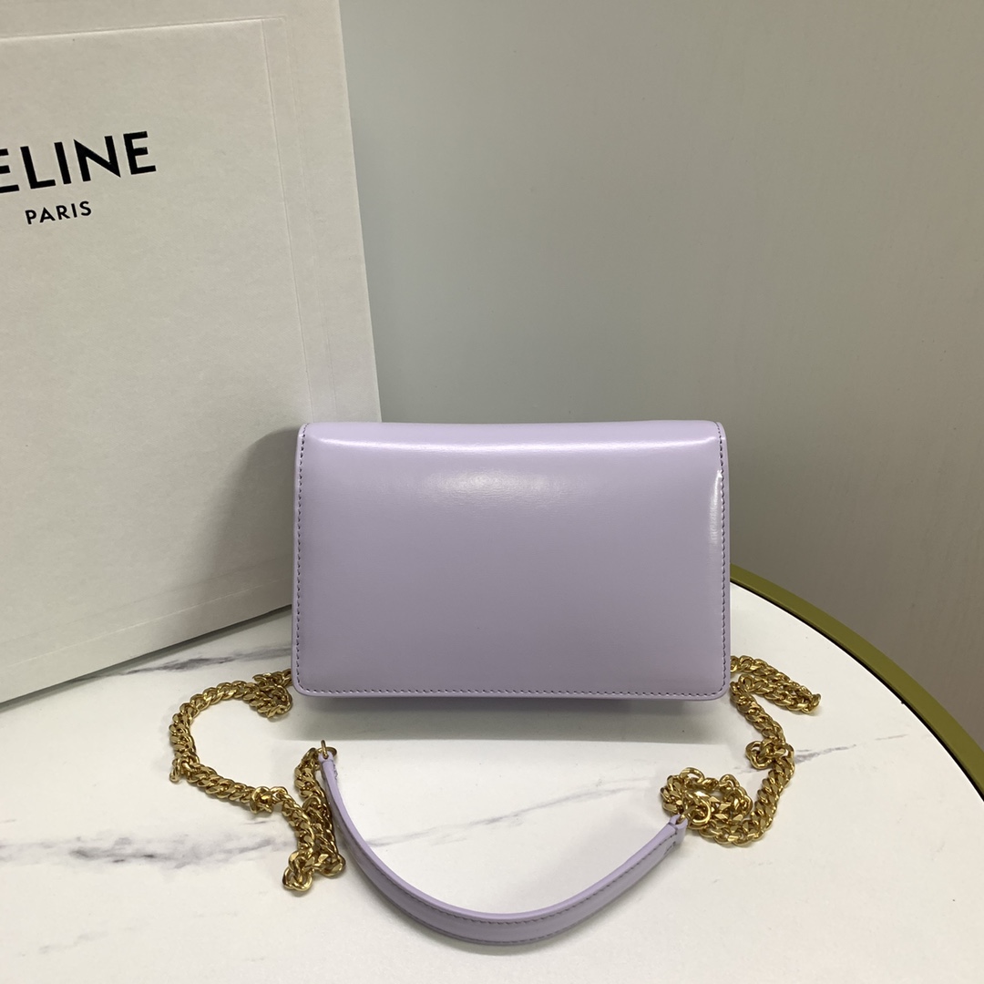 Celine WALLET ON CHAIN MARGO in Shiny calfskin CE0013