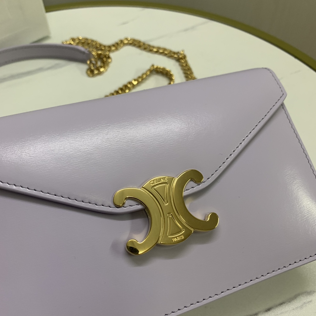 Celine WALLET ON CHAIN MARGO in Shiny calfskin CE0013