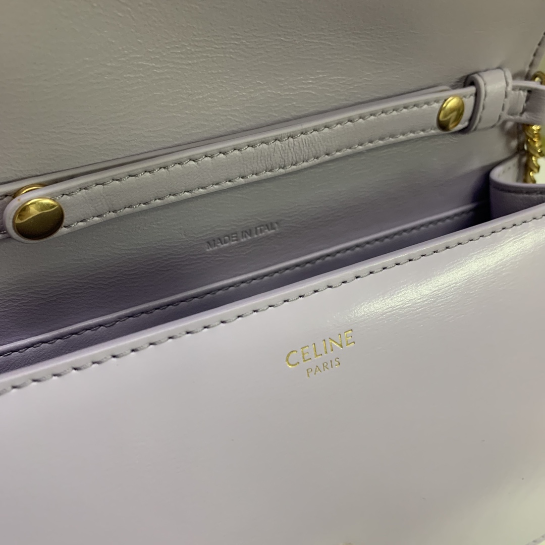 Celine WALLET ON CHAIN MARGO in Shiny calfskin CE0013