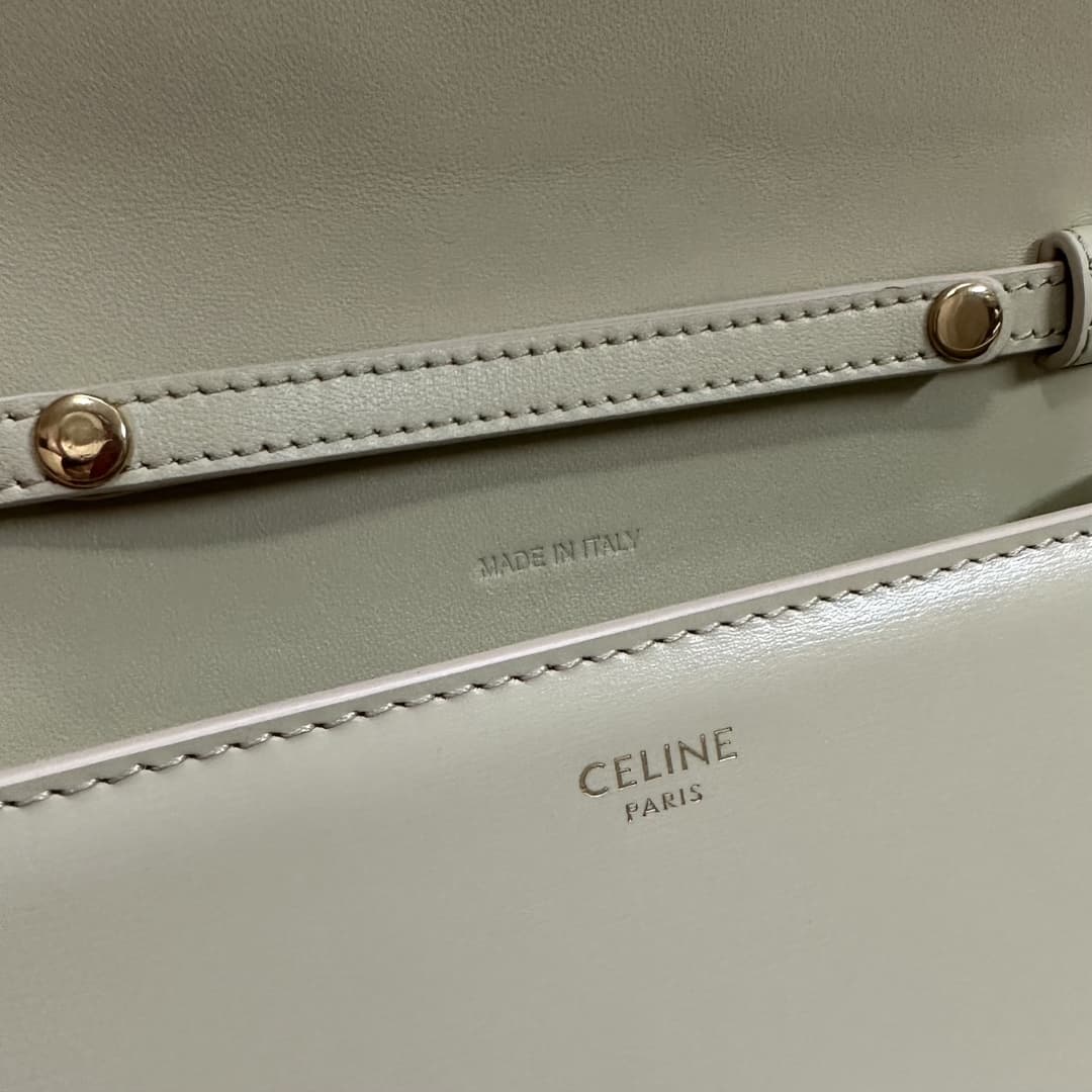 Celine WALLET ON CHAIN MARGO in Shiny calfskin CE0014