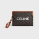 Celine SMALL POUCH WITH STRAP in TRIOMPHE CANVAS WITH CELINE PRINT CE0018