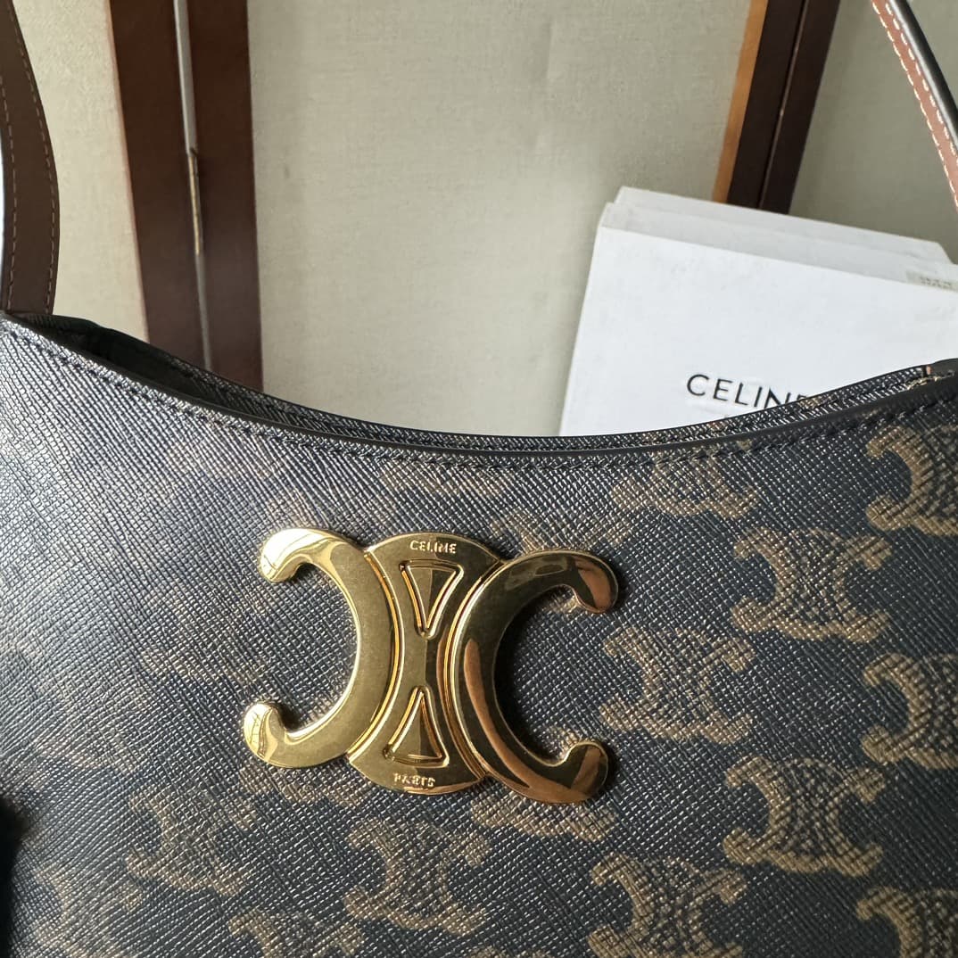 Celine MEDIUM TILLY BAG in Triomphe canvas and calfskin CE0019