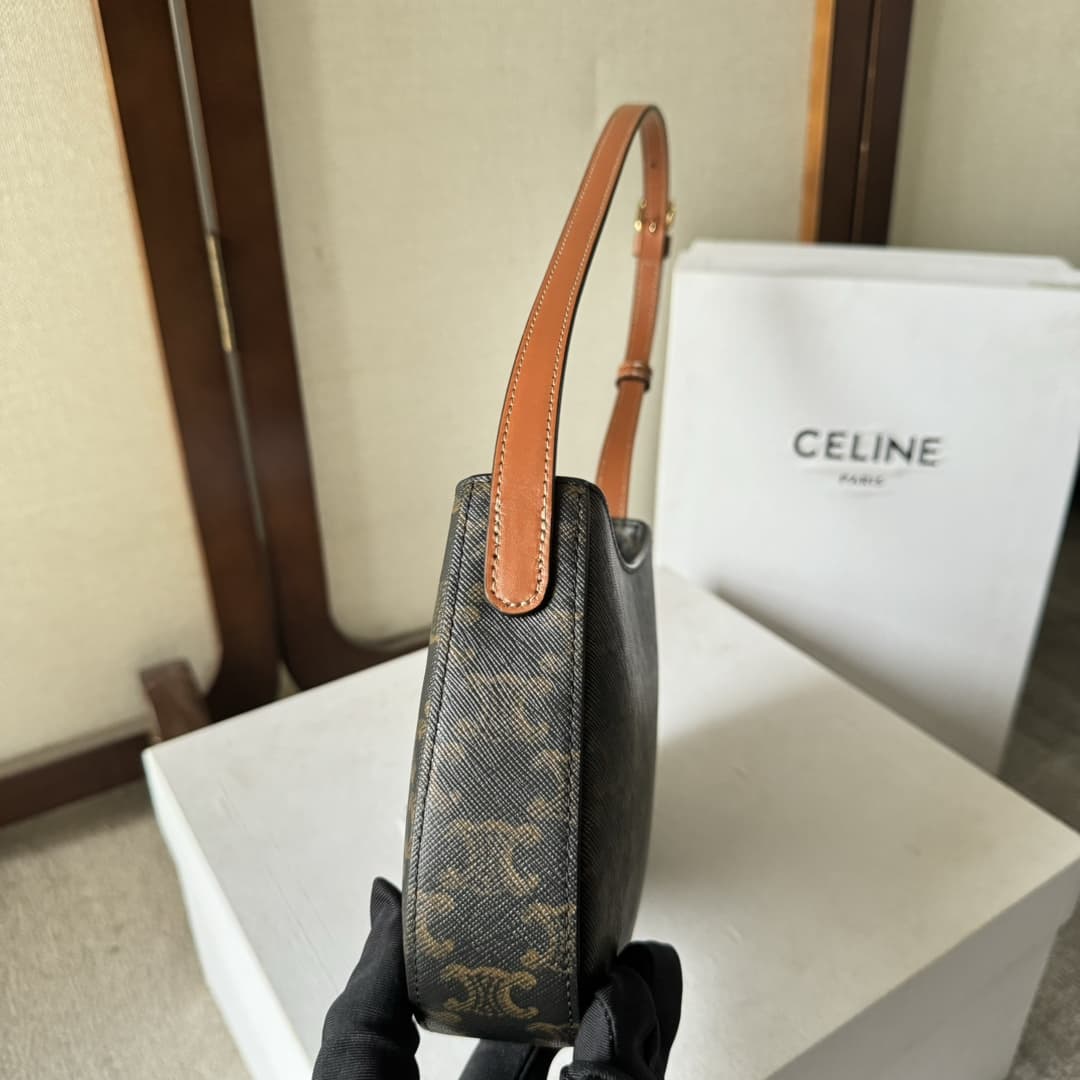 Celine MEDIUM TILLY BAG in Triomphe canvas and calfskin CE0019