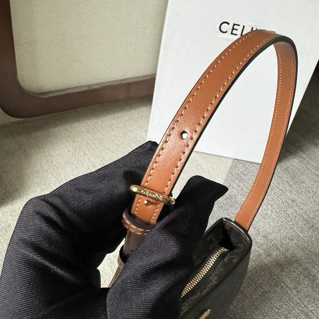 Celine MEDIUM TILLY BAG in Triomphe canvas and calfskin CE0019