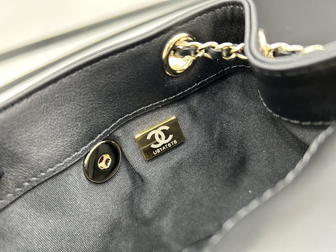 Chanel Small 2 Pocket Duma Backpack Black AS3860