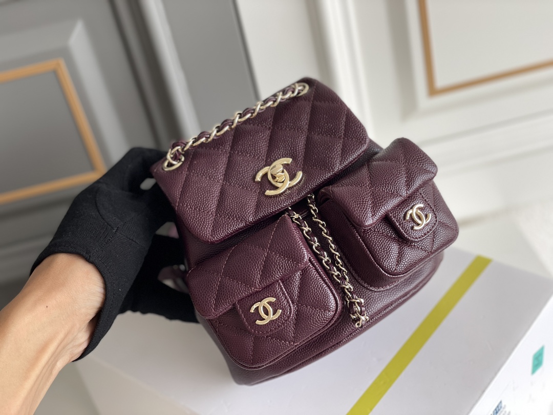 Chanel Small 2 Pocket Duma Backpack AS3860