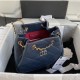 Chanel Gabrielle Leather Backpack Navy 94485