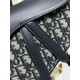 Dior Saddle Bag with Strap Blue Dior Oblique Jacquard and Smooth Calfskin M0455VDDS