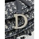 Dior Saddle Bag with Strap Blue Dior Oblique Jacquard and Smooth Calfskin M0455VDDS