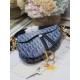 Dior Saddle Bag with Strap Blue Denim Dior Oblique Jacquard M0455CDCE