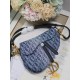 Dior Saddle Bag with Strap Blue Denim Dior Oblique Jacquard M0455CDCE