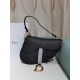 Dior Saddle Bag with Strap Black Grained Calfskin Black M0455CBAA