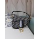 Dior Saddle Bag with Strap Blue Dior Oblique Jacquard M0455CTZQ