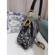 Dior Saddle Bag with Strap Blue Dior Oblique Jacquard M0455CTZQ