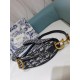 Dior Saddle Bag with Strap Blue Dior Oblique Jacquard M0455CTZQ