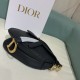 Dior Mini Saddle Bag with Strap Black Grained Calfskin  M0456CBAA