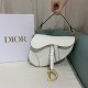 Dior Mini Saddle Bag with Strap Latte Grained Calfskin  M0456CBAA