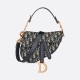 Dior Mini Saddle Bag with Strap Blue Dior Oblique Jacquard M0456CTZQ