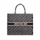 Dior Large Dior Book Tote Ecru and Blue Dior Oblique Embroidery M1286ZRIW