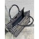 Dior Medium Dior Book Tote Ecru and Blue Dior Oblique Embroidery M1296ZRIW