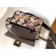 Baguette Multicolor canvas bag with FF embroidery FD0011