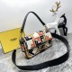 Baguette Multicolor canvas bag with FF embroidery FD0016