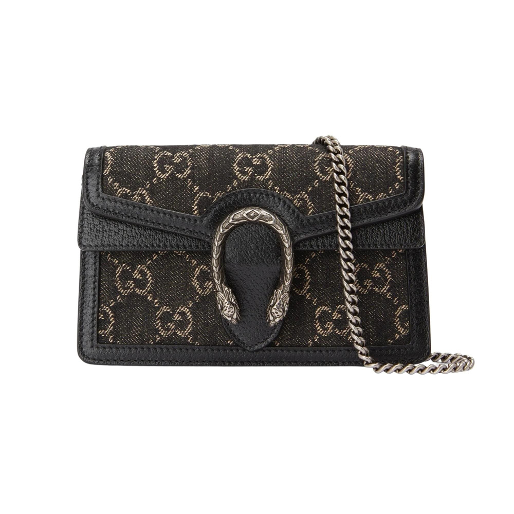 Gucci Dionysus super mini bag ‎476432 - Black Denim