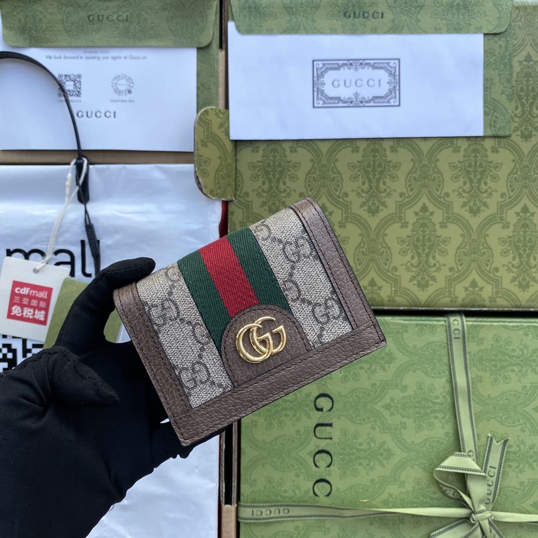 Gucci Ophidia card case wallet ‎‎523155 96IWG 8745