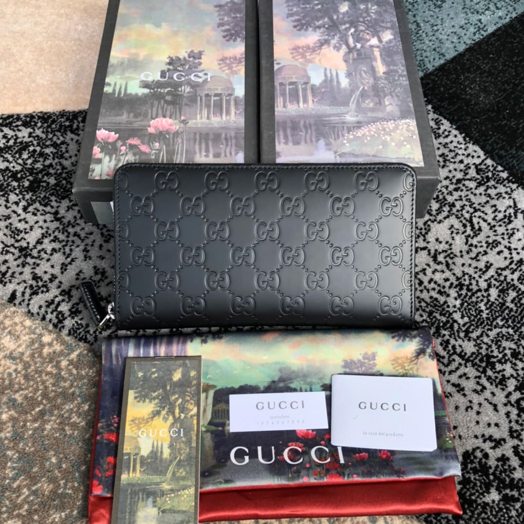 Gucci Ssima zip around wallet 447906 CWCR 1000