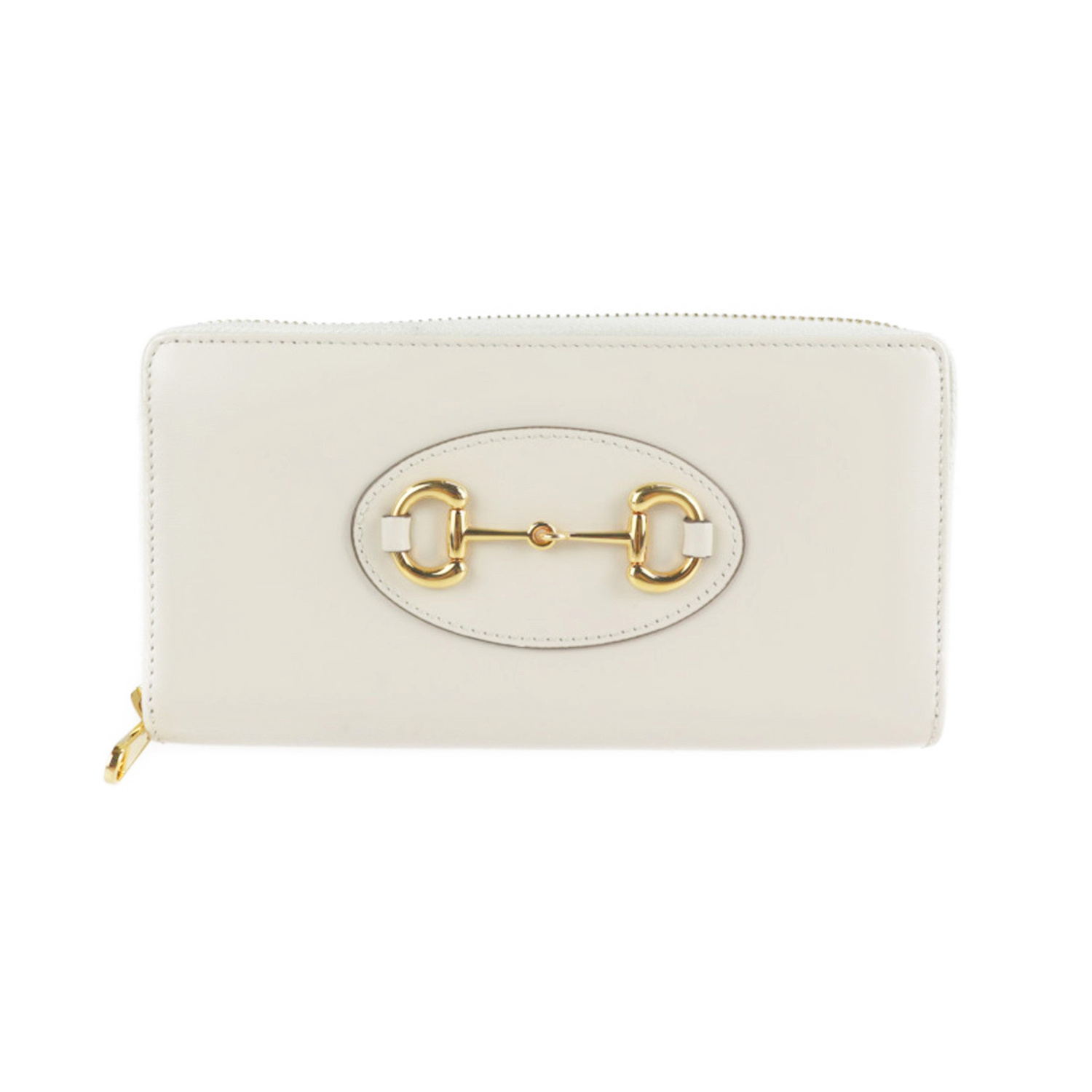 Gucci Horsebit 1955 zip around wallet 621889 - White Leather