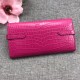 Hermès Kelly Wallet Shiny Alligator Long Hot Pink HE0001