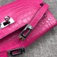 Hermès Kelly Wallet Shiny Alligator Long Hot Pink HE0001