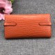 Hermès Kelly Wallet Shiny Alligator Long Orange HE0002