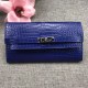 Hermès Kelly Wallet Shiny Alligator Long Royal Blue HE0005