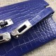 Hermès Kelly Wallet Shiny Alligator Long Royal Blue HE0005