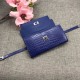 Hermès Kelly Wallet Shiny Alligator Long Royal Blue HE0005