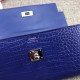 Hermès Kelly Wallet Shiny Alligator Long Royal Blue HE0005