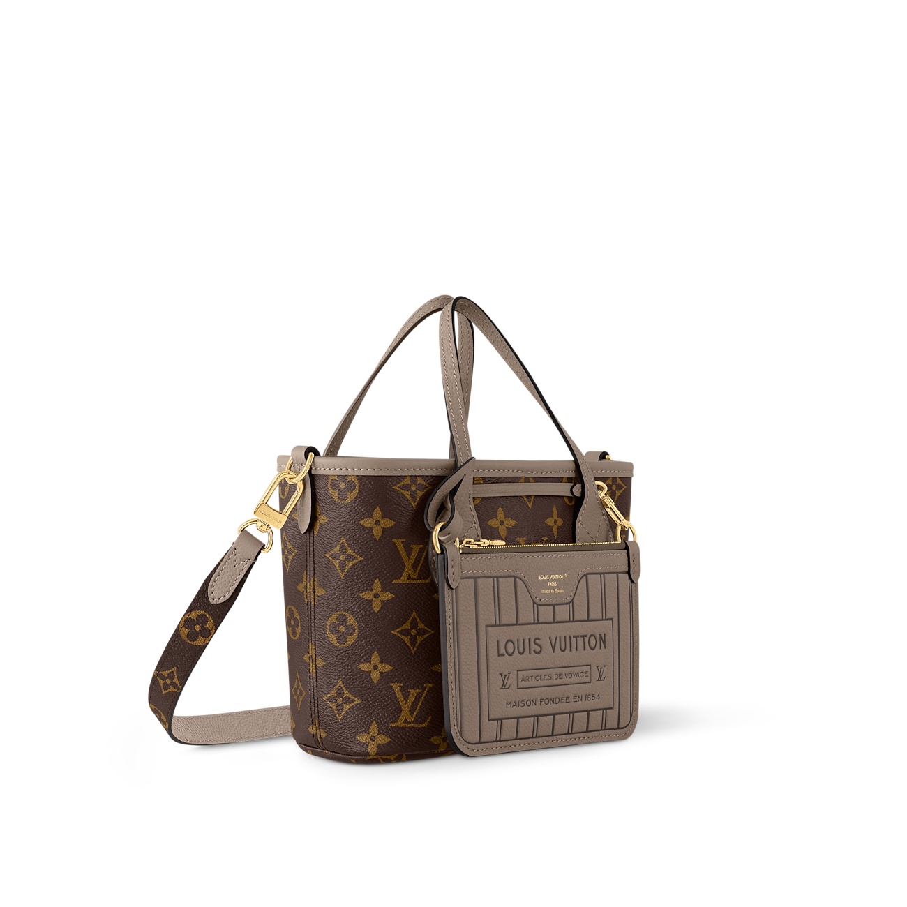 Louis Vuitton Neverfull Bandoulière Inside Out BB Handbag M12109 