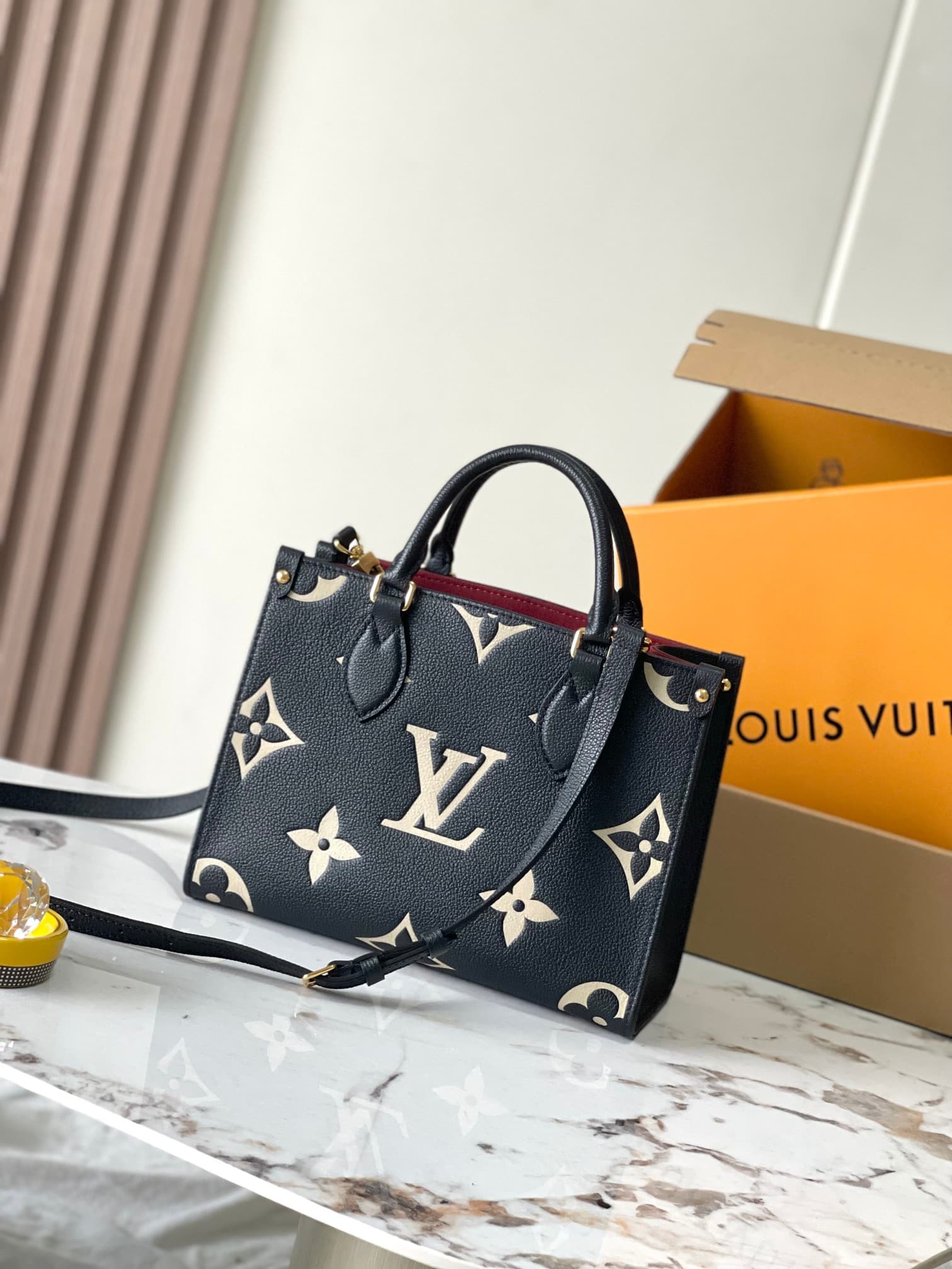 Louis Vuitton Onthego PM Handbag Black M45659