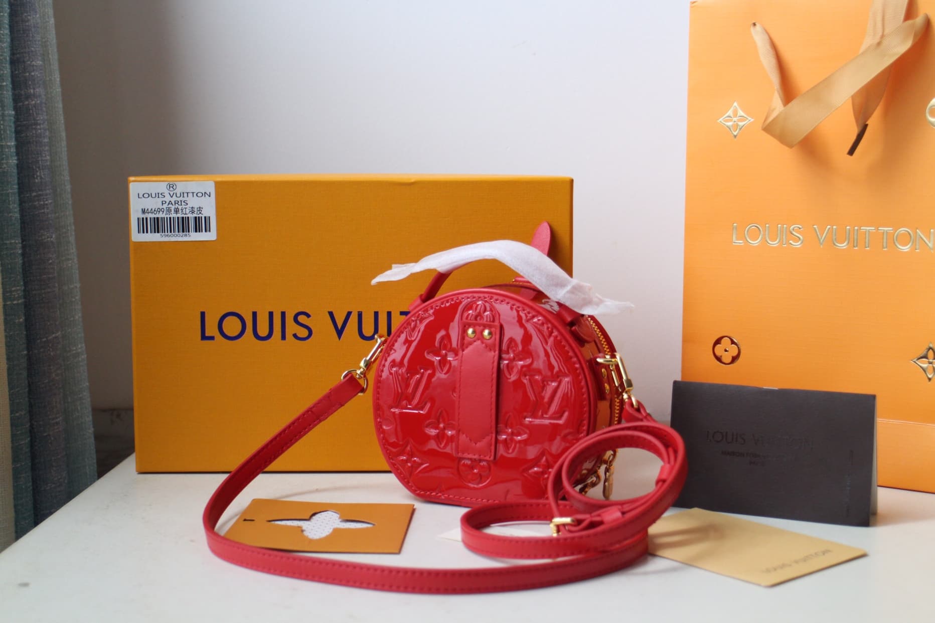 Louis Vuitton Mini Boite Chapeau Box Bag Red M44699